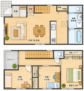 (仮)plano矢賀【1階】の間取り