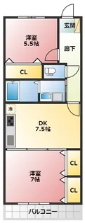 ラフィーネ橋戸【1階】の間取り