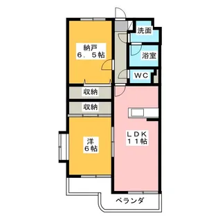 クレイドル【1階】の間取り