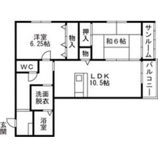 たんぽぽコーポ福岡B棟【1階】の間取り