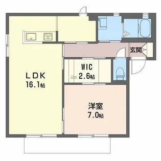 ヴィラ 虹ケ丘 D棟【1階】の間取り