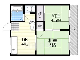 寺本ハイツB棟【2階】の間取り