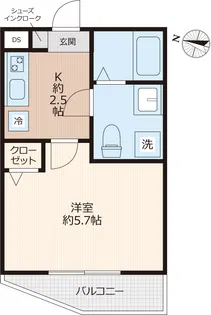 EVERA大倉山【1階】の間取り