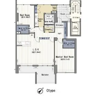 ヴィラージュヴェール松濤【2階】の間取り