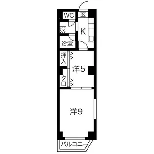 プレステージ祇園【7階】の間取り