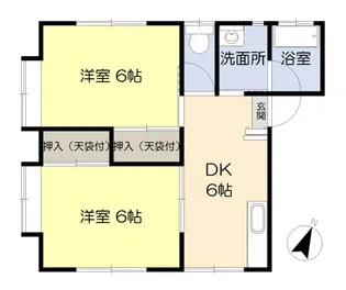 花咲コーポ【2階】の間取り