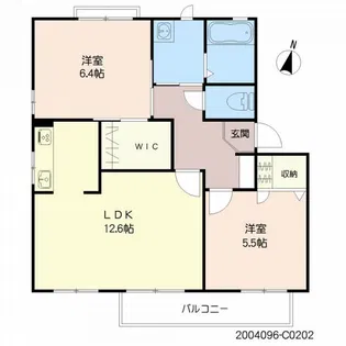 フォーレスなかま C棟【2階】の間取り