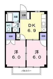 パストラル早苗 B【2階】の間取り
