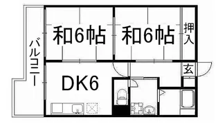 パールハイツイナリ【1階】の間取り