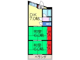 ハイツ渚【3階】の間取り