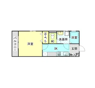 カーサ・ソレイユ黒川B【2階】の間取り