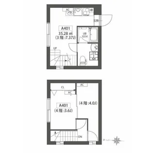 東京都中野区沼袋1【マンション】の間取り