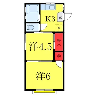 第1野久慕ハイツ【2階】の間取り