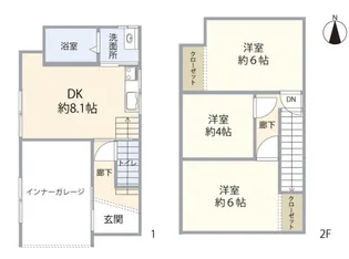 石川県金沢市新神田1【一戸建】の間取り