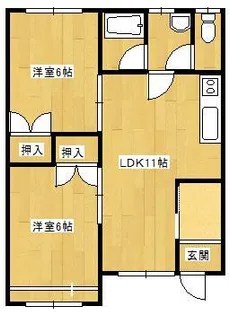 〇メゾンファミール【1階】の間取り
