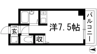 クリヨン宝塚【1階】の間取り