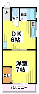 コーポけやき(弊社専任)【1階】の間取り