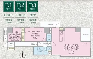 クロスゲート青葉台【4階】の間取り