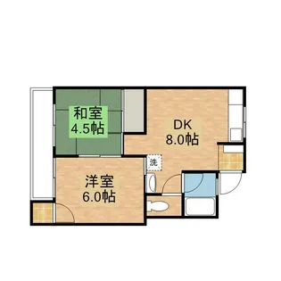 レイクサイドハイツ B【2階】の間取り