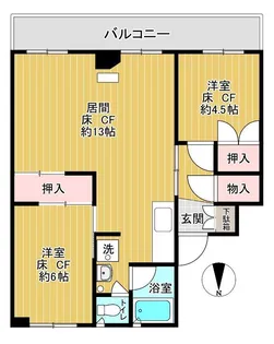 ビレッジハウス双葉2号棟【2階】の間取り