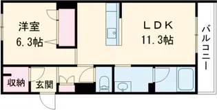 シャーメゾン壺川【2階】の間取り