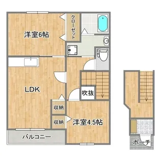 ハウスガーデン楡木II番館【2階】の間取り