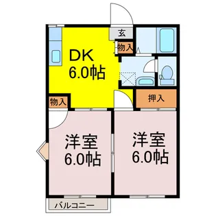 シオン花咲【2階】の間取り
