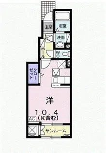 クラール東村 F【1階】の間取り