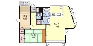 2LDKの間取り画像