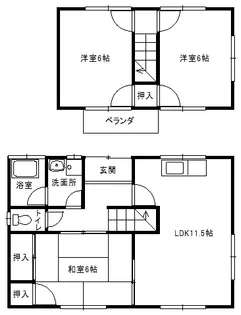 大分県杵築市大字南杵築下原【一戸建】の間取り