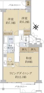 3LDKの間取り画像