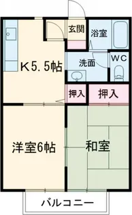 ルナハイツ高倉【1階】の間取り