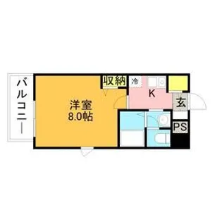 アンピール唐人町【9階】の間取り