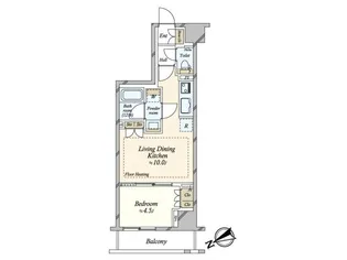 オープンレジデンシア葛西【7階】の間取り