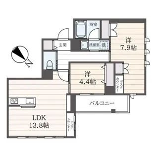 Canaros横浜【2階】の間取り