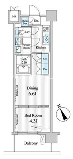 プレノ清澄庭園【4階】の間取り