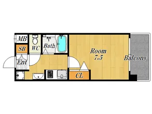 大阪府大阪市福島区吉野3【マンション】の間取り