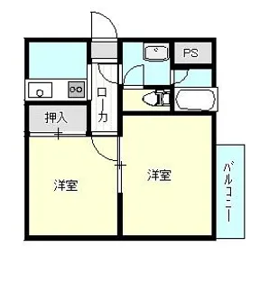 シティハウスヒラノ【2階】の間取り