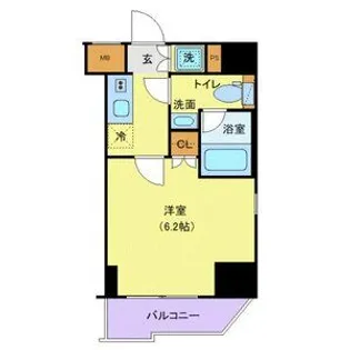 PREMIUM CUBE 大森本町【6階】の間取り
