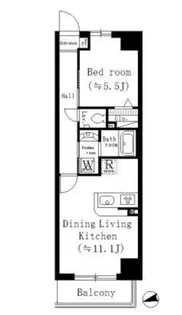 ホワイトストーク叶屋【5階】の間取り