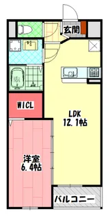 1LDKの間取り画像