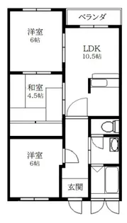 ビューテラス元陣【1階】の間取り