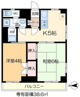 2Kの間取り画像