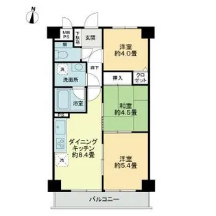 ライオンズマンション大泉学園第3【5階】の間取り