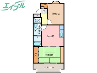 松月マンション【4階】の間取り