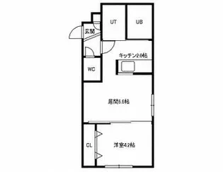 ジェイズII N34【1階】の間取り