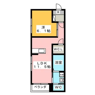 Rise曲松【1階】の間取り