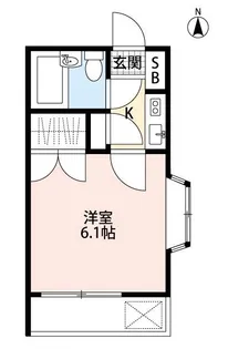 ハイツ港【1階】の間取り