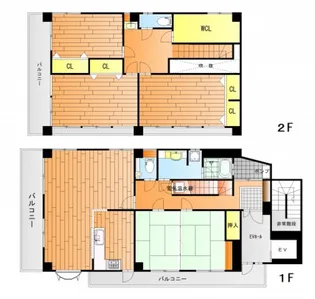 広島県広島市東区中山東1【マンション】の間取り