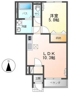 エバーハイムII【1階】の間取り